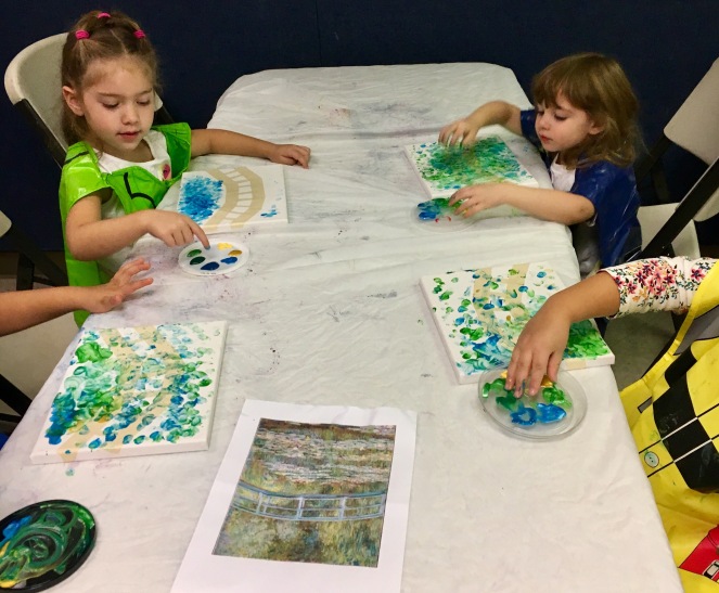 Monet Impressionism project Fine Art Class for preschool and kindergarten 